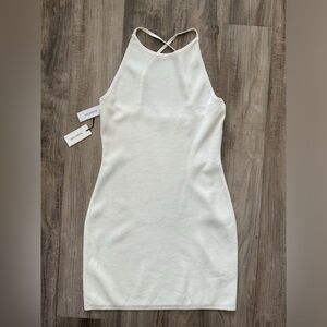 Babaton Anderson Sculpt Knit Halter Dress NWT Size Medium